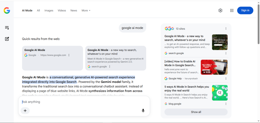 Google AI Mode